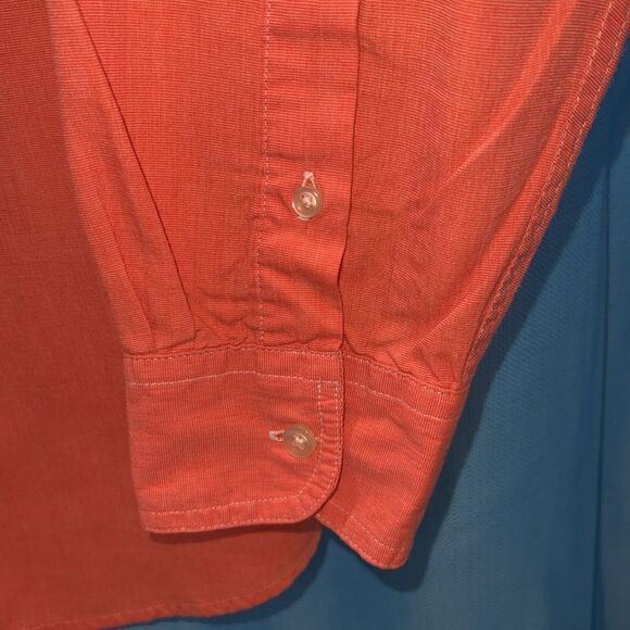Chaps button down shirt orange white - Picture 5 of 6